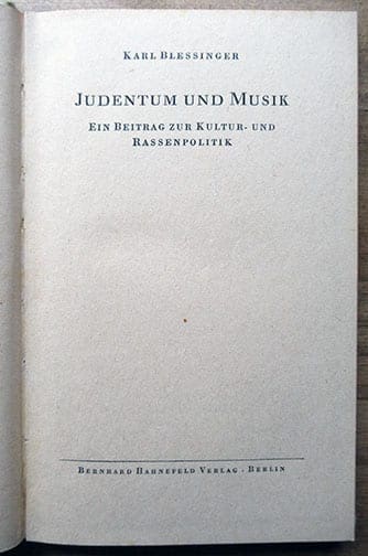 1944(!) ANTI-JEWISH NAZI BOOK