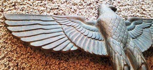 SOLID BRONZE THIRD REICH WALL EAGLE WITH 19 INCH WINGSPAN