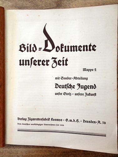1933 TWO VOLUME NAZI PROPAGANDA CIGARETTE ALBUM SET