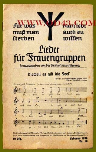 LOT OF FOUR ORIGINAL NS-FRAUENSCHAFT SONG BOOKLETS