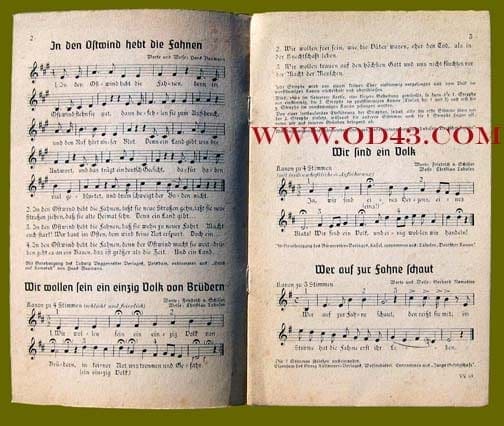 LOT OF FOUR ORIGINAL NS-FRAUENSCHAFT SONG BOOKLETS