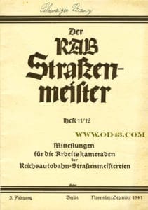 LOT OF 5 RARE 1941/42 ORGANISATION TODT STRASSENMEISTER PERIODICALS