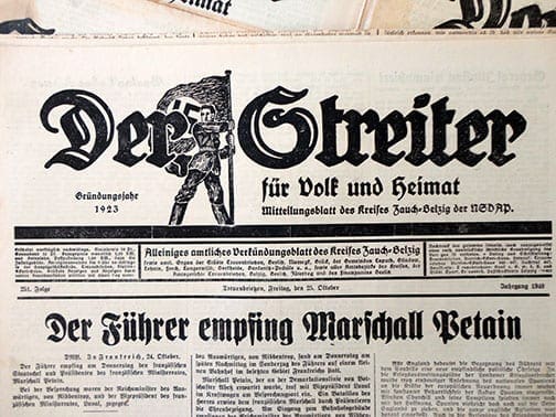 SEVEN 1940 ISSUES OF THE OFFICIAL NAZI NEWSPAPER 'DER STREITER'