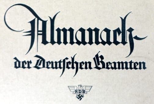1935 PHOTO ALMANAC FOR THE NAZI GERMAN CIVIL SERVANTS