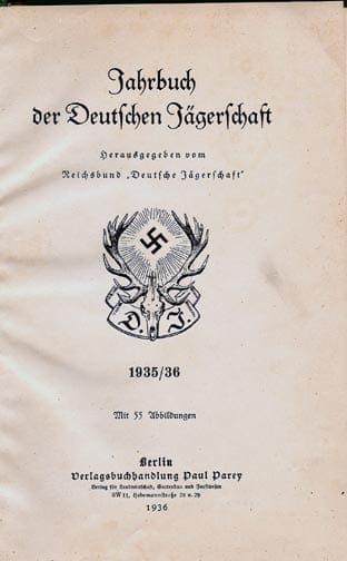 1936 NAZI HUNTING ORGANIZATION PHOTO YEARBOOK