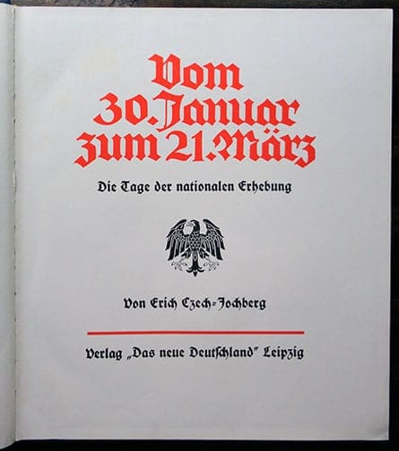 ONE OF THE FINEST ORIGINAL BOOKS ON THE NAZI SEIZURE OF POWER IN 1933