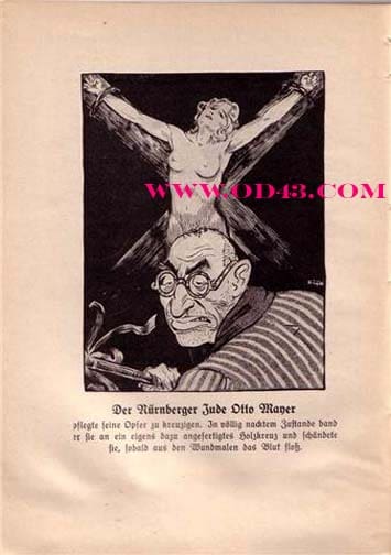 1934 ANTI-JEWISH STREICHER BOOK WITH FIPS ILLUSTRATIONS