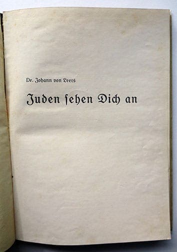 THIRD REICH PHOTO BOOK "JUDEN SEHEN DICH AN"