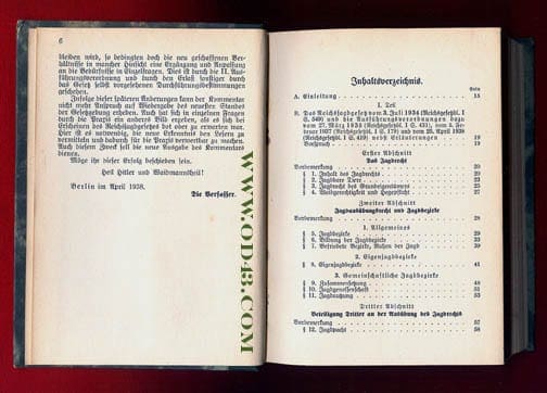 THE COMPLETE 1938 NAZI HUNTING LAWS IN ONE 400 PAGES BOOK