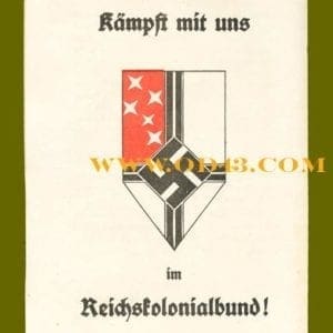 PAMPHLET OF THE NAZI REICH COLONIAL LEAGUE