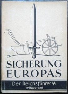 RARE 1943 SS-HAUPTAMT BOOK SECURING EUROPE FROM THE RUSSIAN HORDES