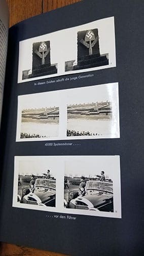 THIRD REICH STEREOSCOPY BOOK ON THE REICH PARTY DAYS IN NUREMBERG 1936