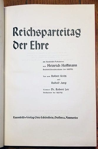 THIRD REICH STEREOSCOPY BOOK ON THE REICH PARTY DAYS IN NUREMBERG 1936