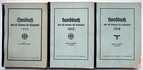 3x Reichsbank Handbuch 0521 1