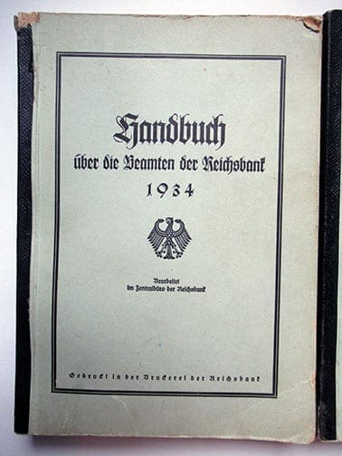 3x Reichsbank Handbuch 0521 2