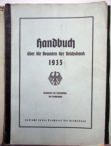 3x Reichsbank Handbuch 0521 3