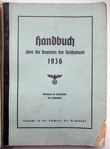 3x Reichsbank Handbuch 0521 4