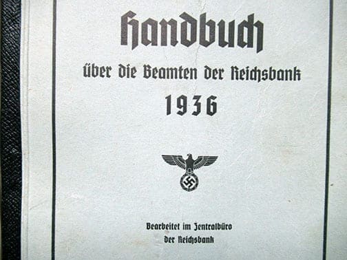 3x Reichsbank Handbuch 0521 5