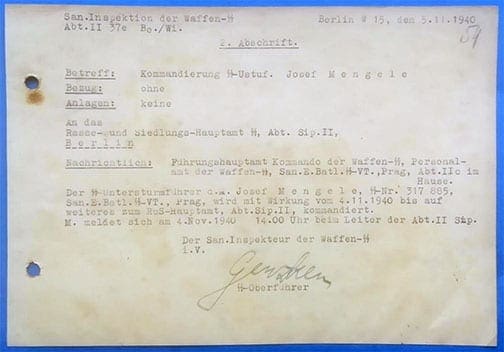 Karl Genzken Mengele 0521 JL 1
