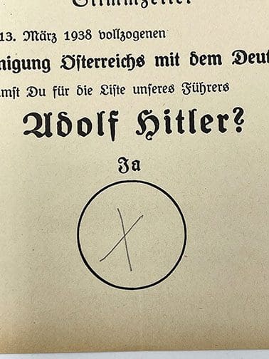 1938 Adolf Hitler ballot 0721 AL 2