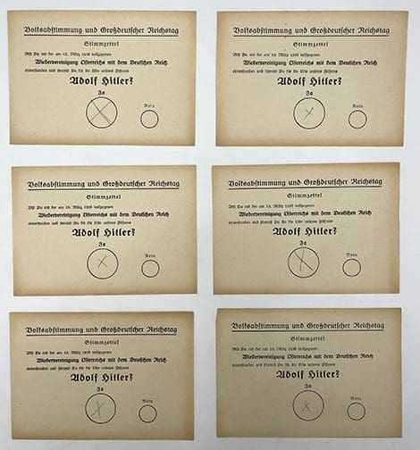 1938 Adolf Hitler ballot 0721 AL 3