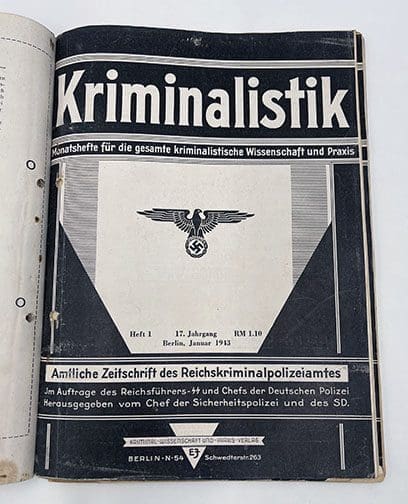 1942 bound Kriminalistik 0721 AL 11