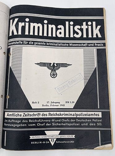 1942 bound Kriminalistik 0721 AL 12