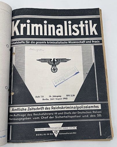 1942 bound Kriminalistik 0721 AL 6