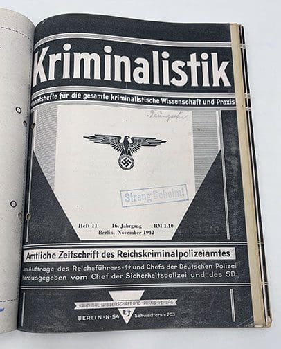 1942 bound Kriminalistik 0721 AL 8