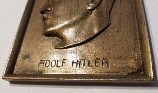 Hitler brass plaque 0721 Pi 3