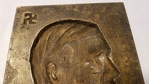 Hitler brass plaque 0721 Pi 6