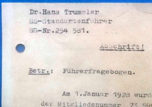 SS Standartenfuhrer Hans Trummler 0721 JL 3