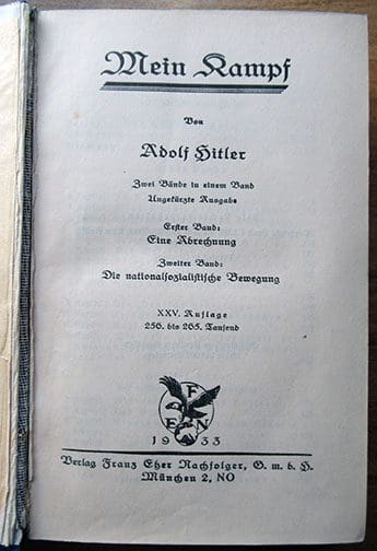 1933 Mein Kampf 25th ed 0821 Sta 3