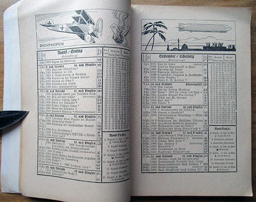 1942 Flieger Kalender 0821 Sta 3