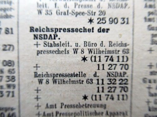 1941 Berlin phonebook 0921 Sta 5