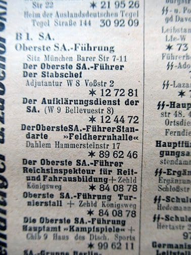 1941 Berlin phonebook 0921 Sta 6