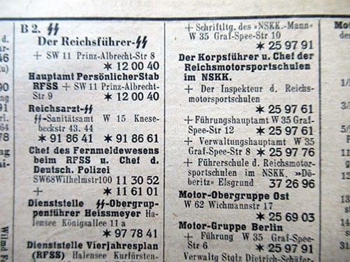 1941 Berlin phonebook 0921 Sta 7