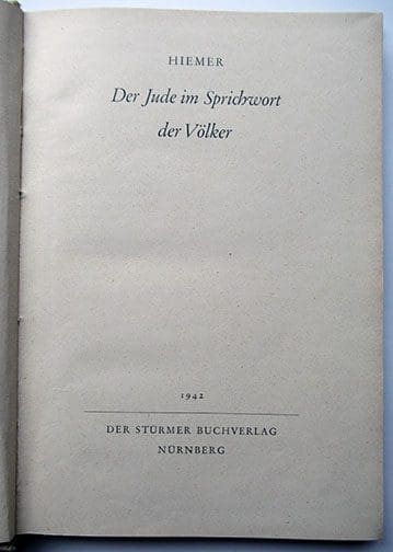 1942 Hiemer Jude Sprichwort 0921 Sta 3