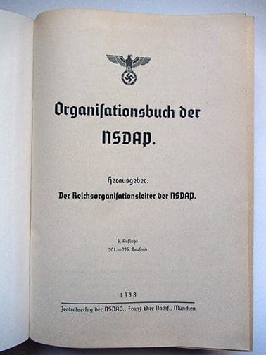 1938 Organisationsbuch NSDAP 1021 Sta 3
