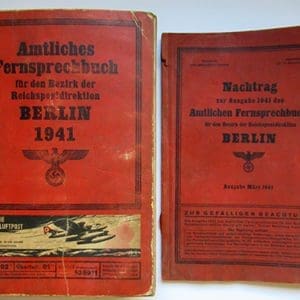 1941 and 1943 Berlin phonebook 1121 Sta 1