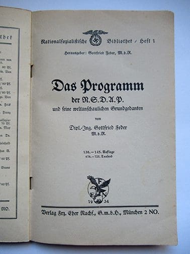 Programm NSDAP 1121 Sta 2