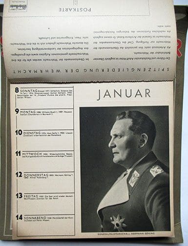 1939 Wehrmacht Kalender 0422 Sta 5