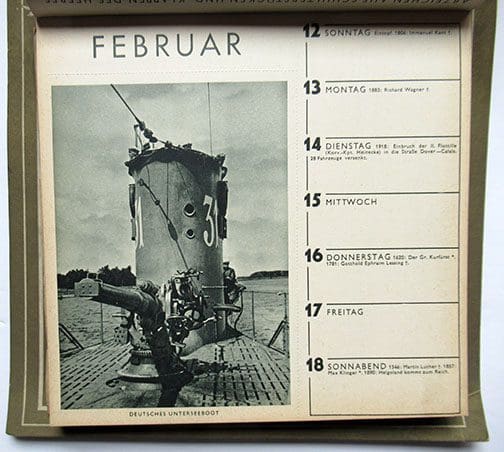 1939 Wehrmacht Kalender 0422 Sta 6
