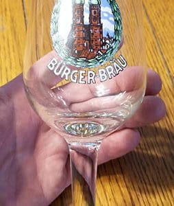 Burgerbrau beer glass 0722 Pi 3