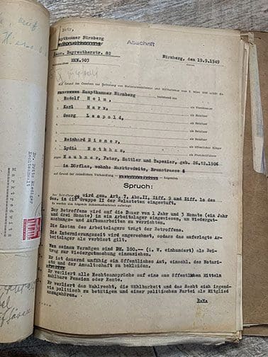 SS Nuremberg Trial file 1122 TD 10
