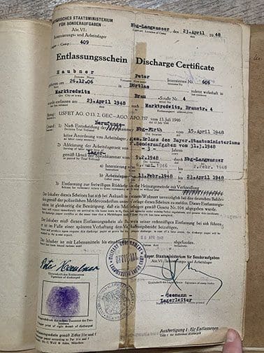 SS Nuremberg Trial file 1122 TD 13