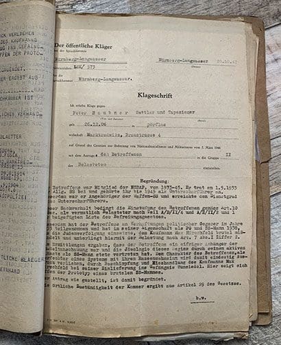 SS Nuremberg Trial file 1122 TD 6