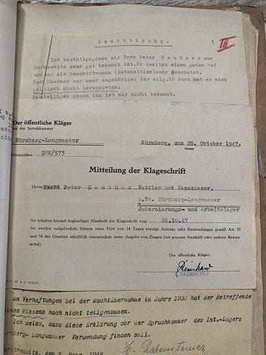 SS Nuremberg Trial file 1122 TD 7