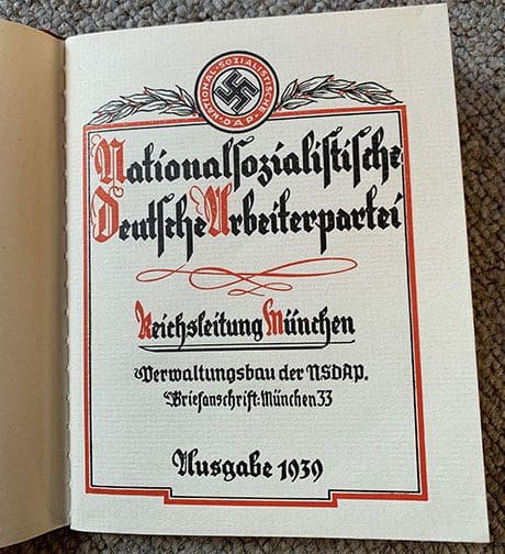 NSDAP Documents 0123 TD 2