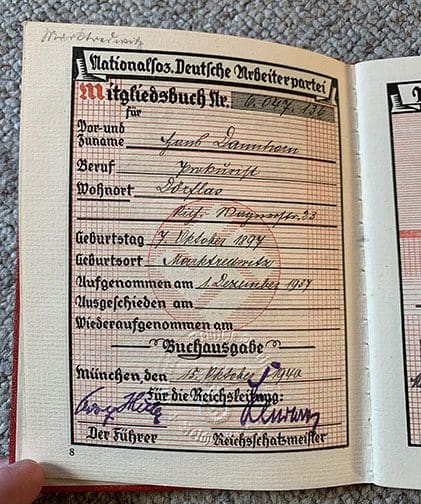 NSDAP Documents 0123 TD 4